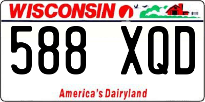 WI license plate 588XQD