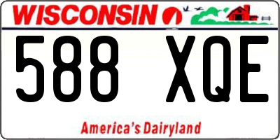 WI license plate 588XQE