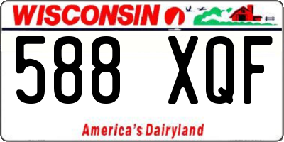WI license plate 588XQF