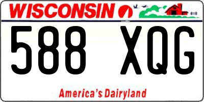 WI license plate 588XQG
