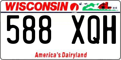 WI license plate 588XQH
