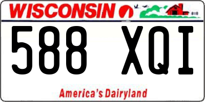 WI license plate 588XQI