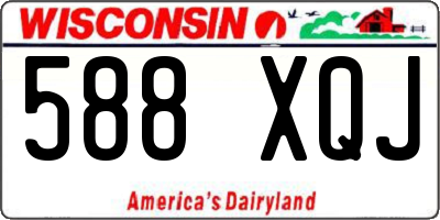 WI license plate 588XQJ