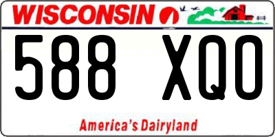 WI license plate 588XQO