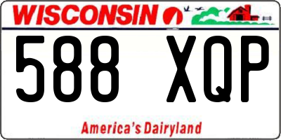 WI license plate 588XQP