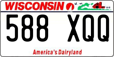 WI license plate 588XQQ