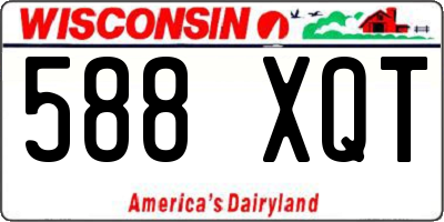 WI license plate 588XQT