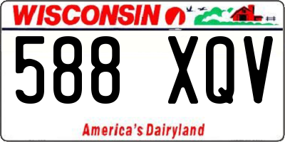 WI license plate 588XQV