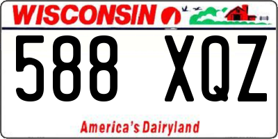 WI license plate 588XQZ