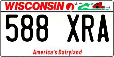 WI license plate 588XRA