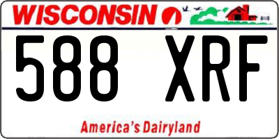 WI license plate 588XRF