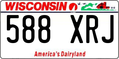 WI license plate 588XRJ