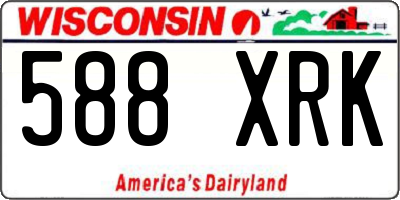 WI license plate 588XRK