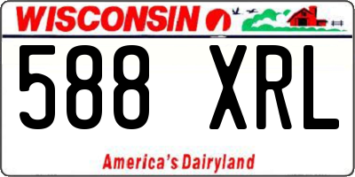 WI license plate 588XRL