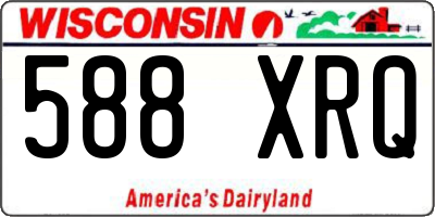 WI license plate 588XRQ