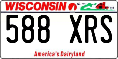 WI license plate 588XRS
