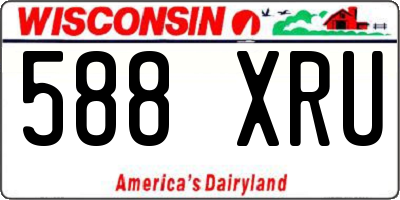 WI license plate 588XRU