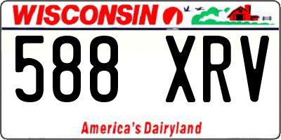 WI license plate 588XRV