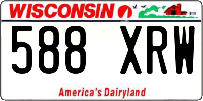 WI license plate 588XRW