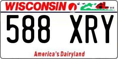 WI license plate 588XRY