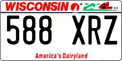 WI license plate 588XRZ