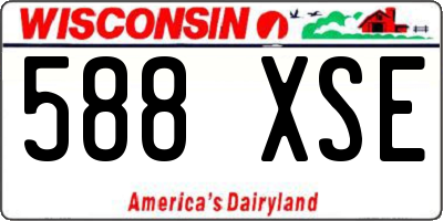 WI license plate 588XSE