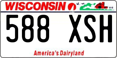 WI license plate 588XSH