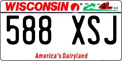 WI license plate 588XSJ