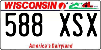 WI license plate 588XSX