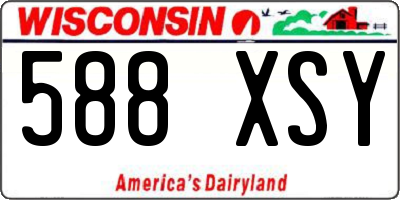 WI license plate 588XSY