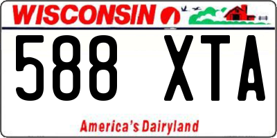 WI license plate 588XTA