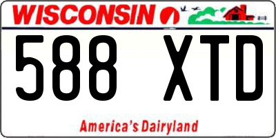WI license plate 588XTD