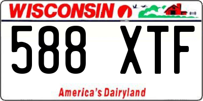 WI license plate 588XTF
