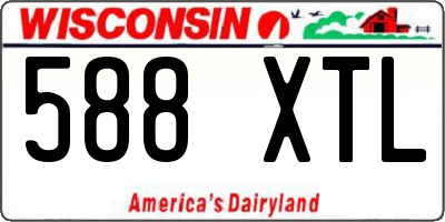 WI license plate 588XTL