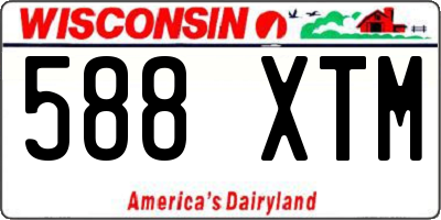WI license plate 588XTM