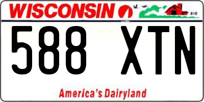 WI license plate 588XTN