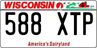WI license plate 588XTP