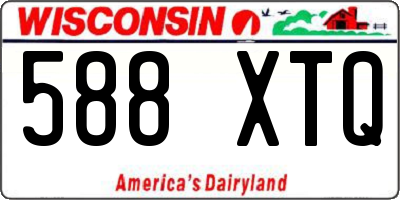WI license plate 588XTQ