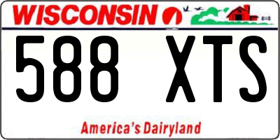 WI license plate 588XTS