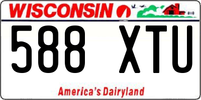 WI license plate 588XTU