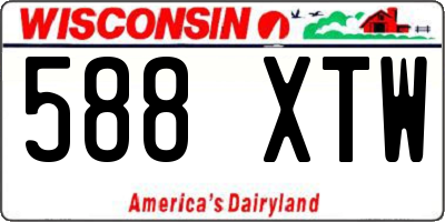 WI license plate 588XTW