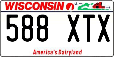 WI license plate 588XTX