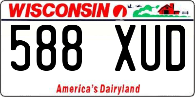 WI license plate 588XUD