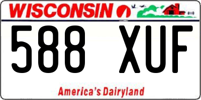 WI license plate 588XUF