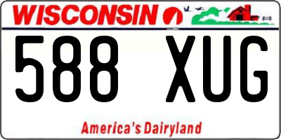 WI license plate 588XUG