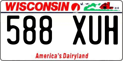 WI license plate 588XUH
