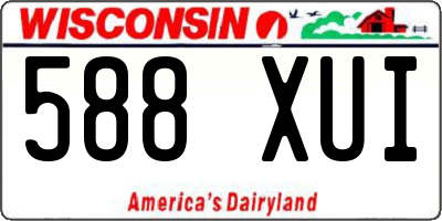 WI license plate 588XUI