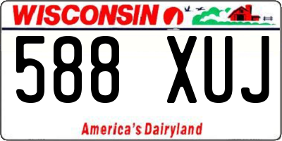 WI license plate 588XUJ