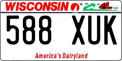 WI license plate 588XUK