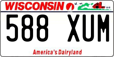 WI license plate 588XUM